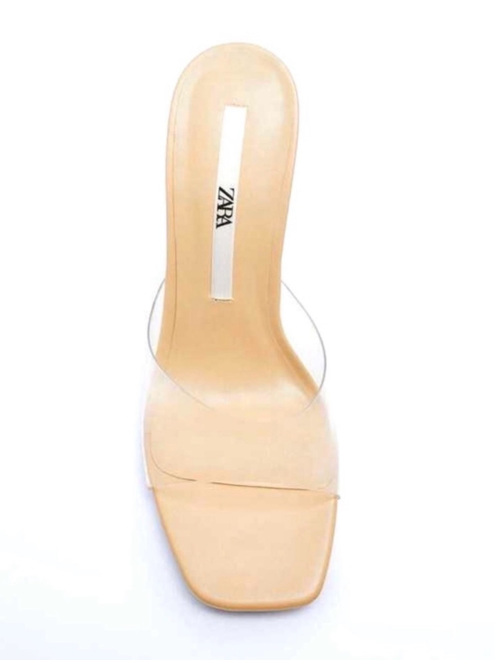 ZARA Women’s methacrylate and vinyl clear heeled sandals🤍🤍 - Picture 3 of 9